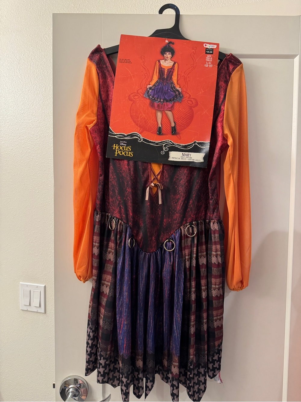Hocus Pocus Mary Costume ADULT size L NWT